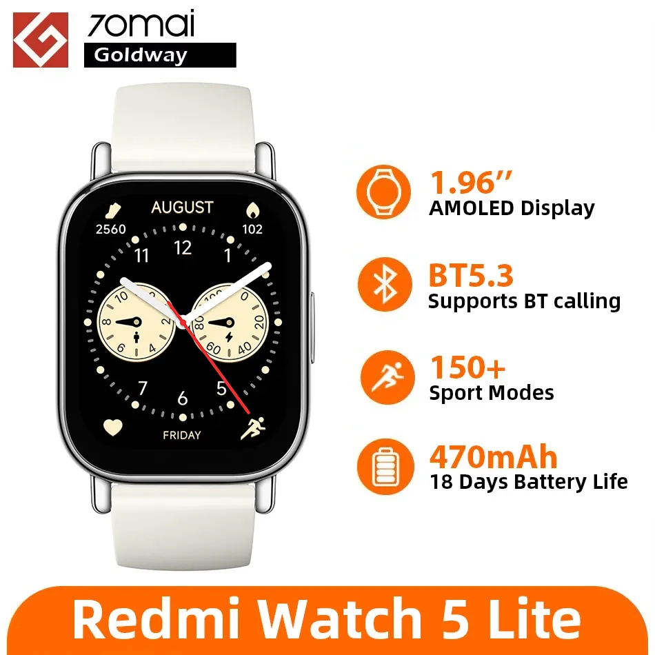 [Taxa Inclusa] Xiaomi Redmi Watch 5 Lite, Smartwatch Tela Amoled, Gps